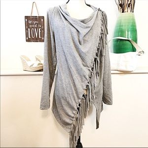 New gray wrap cardigan